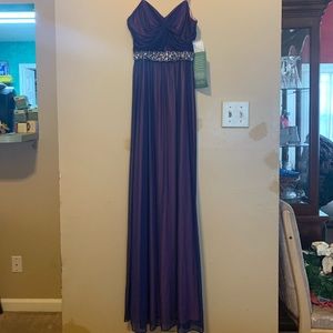 Purple and pink evening gown